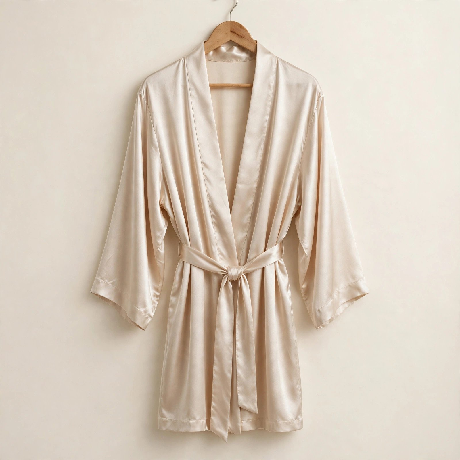 Pearl Silk Bridal Robe — view 2