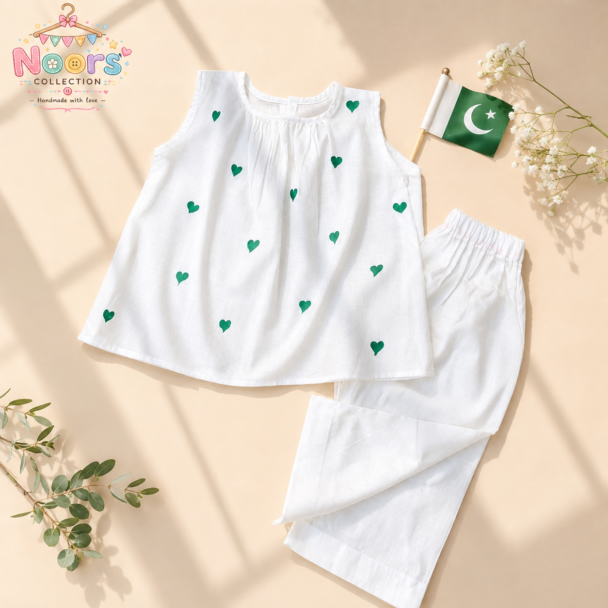 14 August Kids Suit By Noor With Free Scrunchie