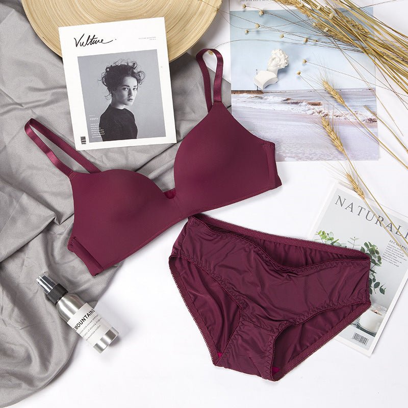 3/4 Cup Very Soft & Smooth T-Shirt Single Padded Bra Set — view 2