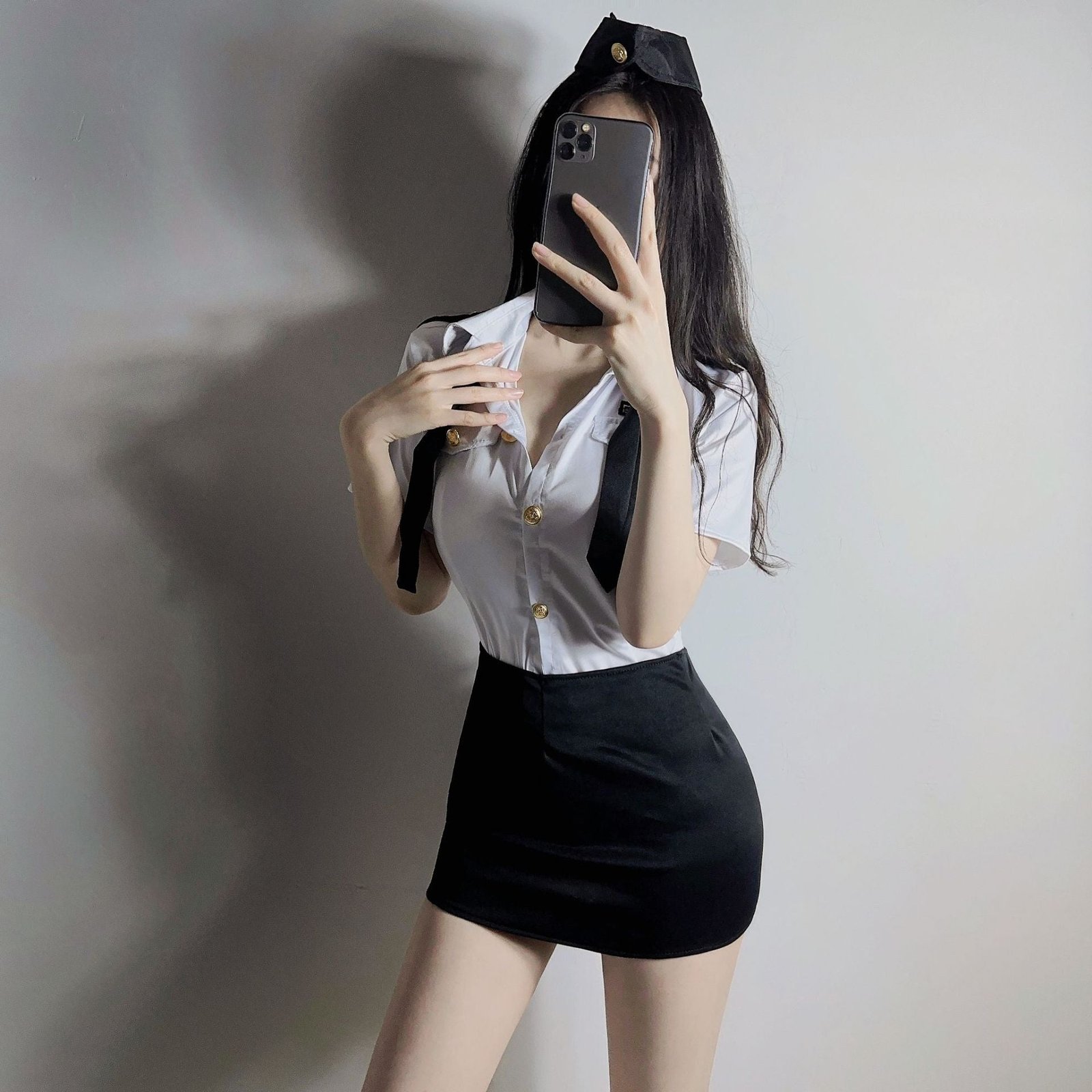 4 Piece Hostess Costume Nighty (5187) — view 2