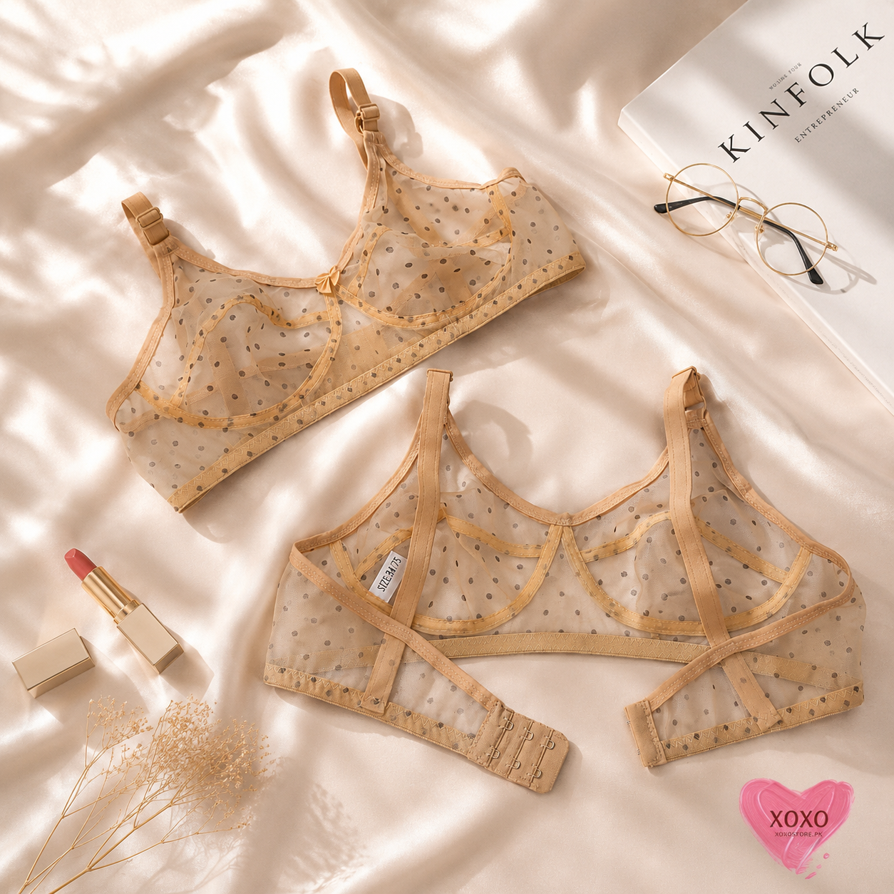 All Net Very Soft Dotted Bra — view 2