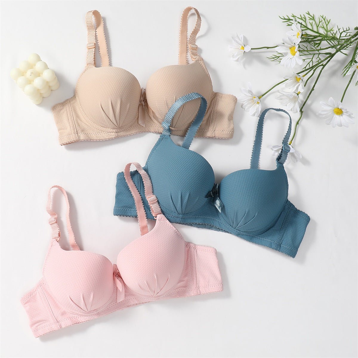 Bow Style Single Padded Wired Pushup Daily Wear Bra