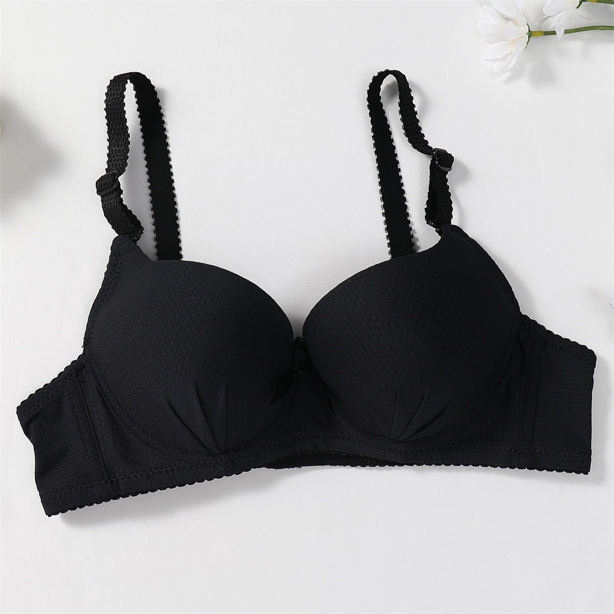 Bow Style Single Padded Wired Pushup Daily Wear Bra — view 4