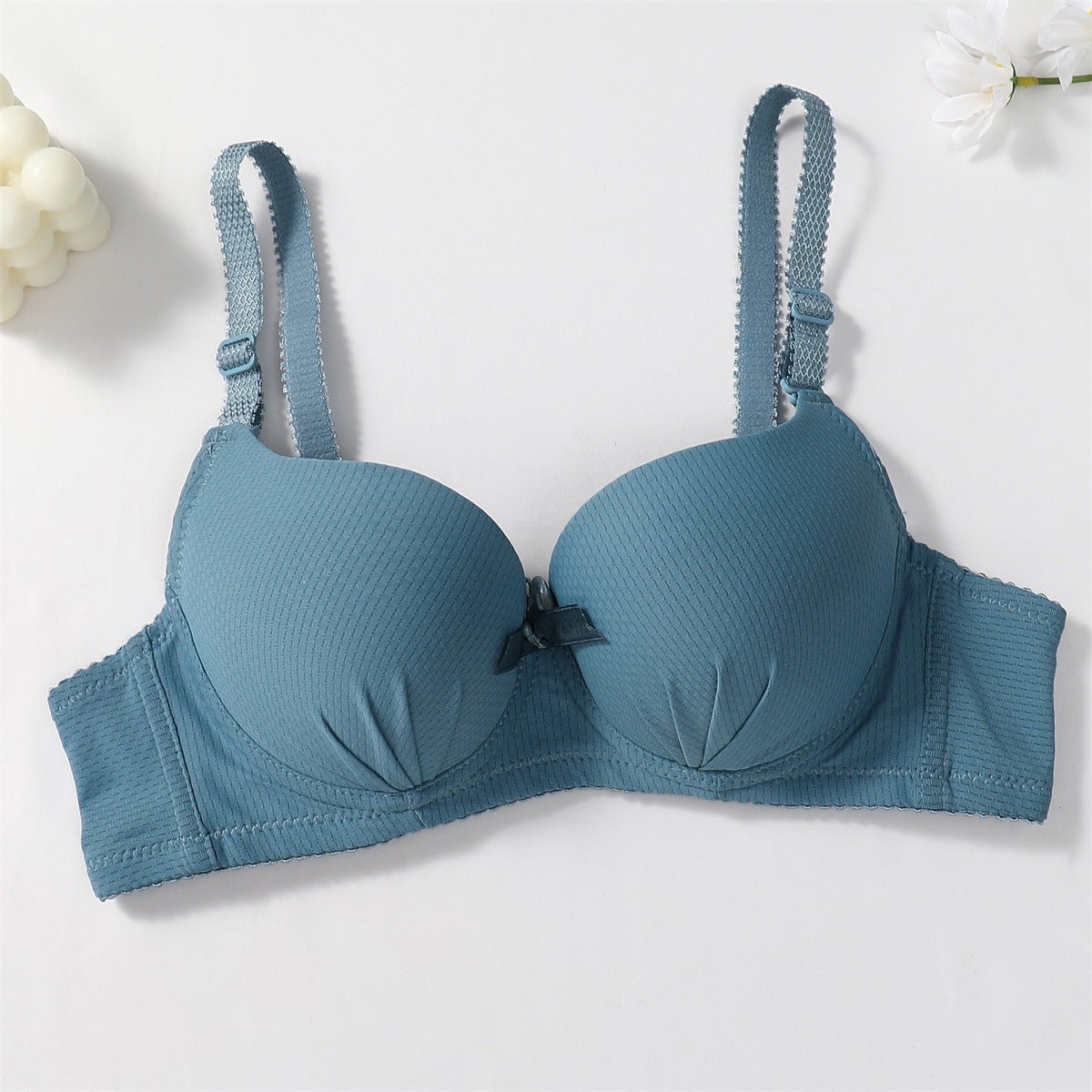 Bow Style Single Padded Wired Pushup Daily Wear Bra — view 5