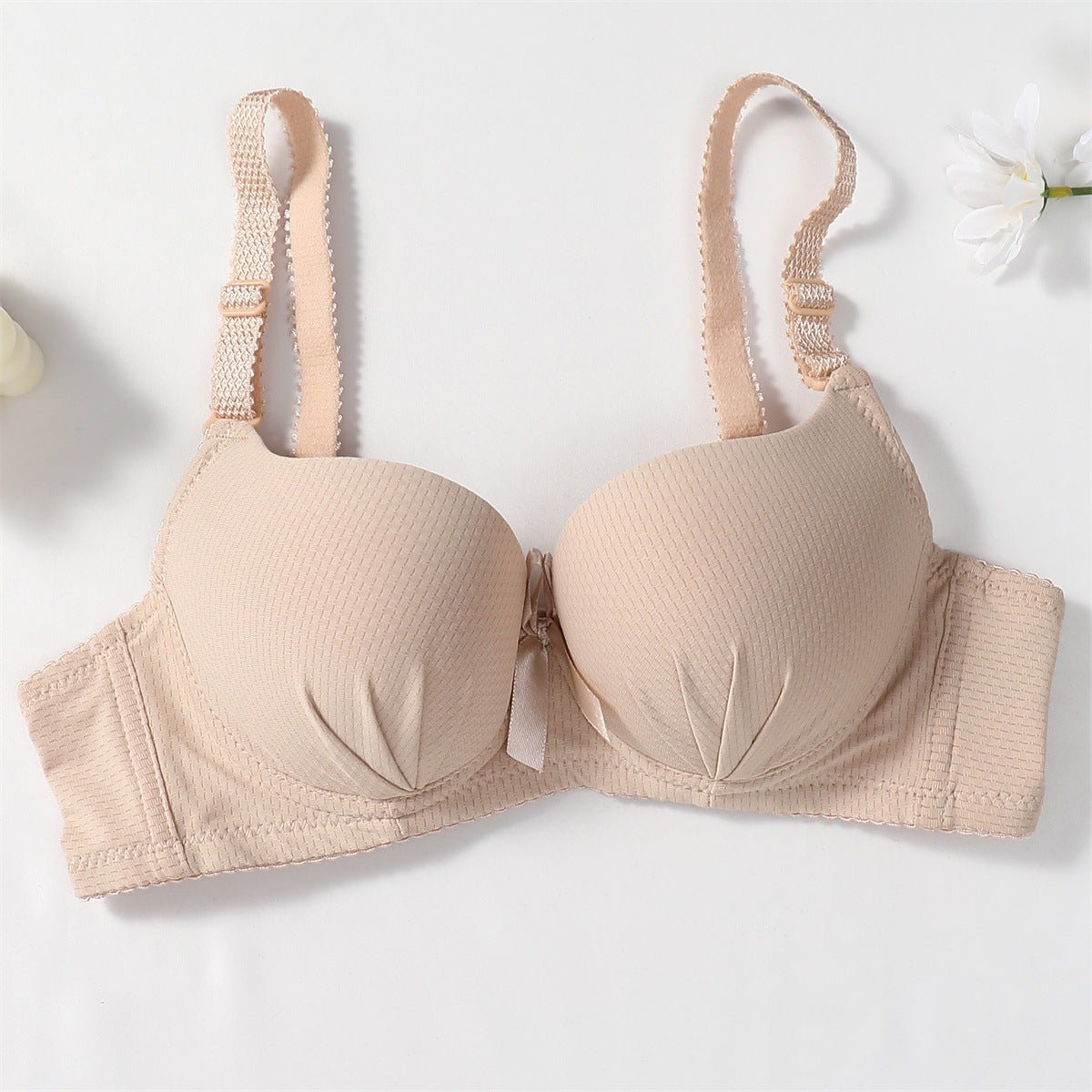 Bow Style Single Padded Wired Pushup Daily Wear Bra — view 6