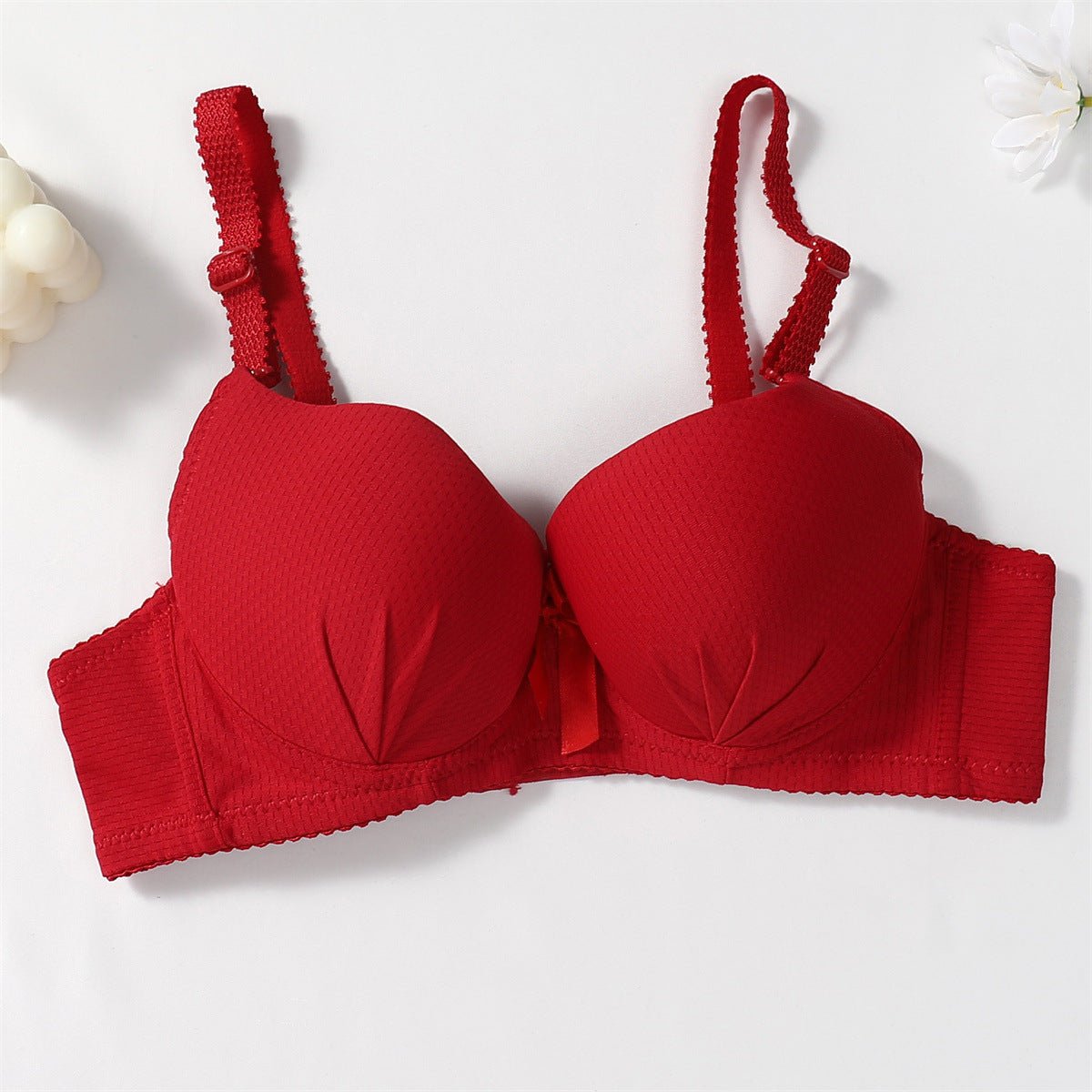 Bow Style Single Padded Wired Pushup Daily Wear Bra — view 7