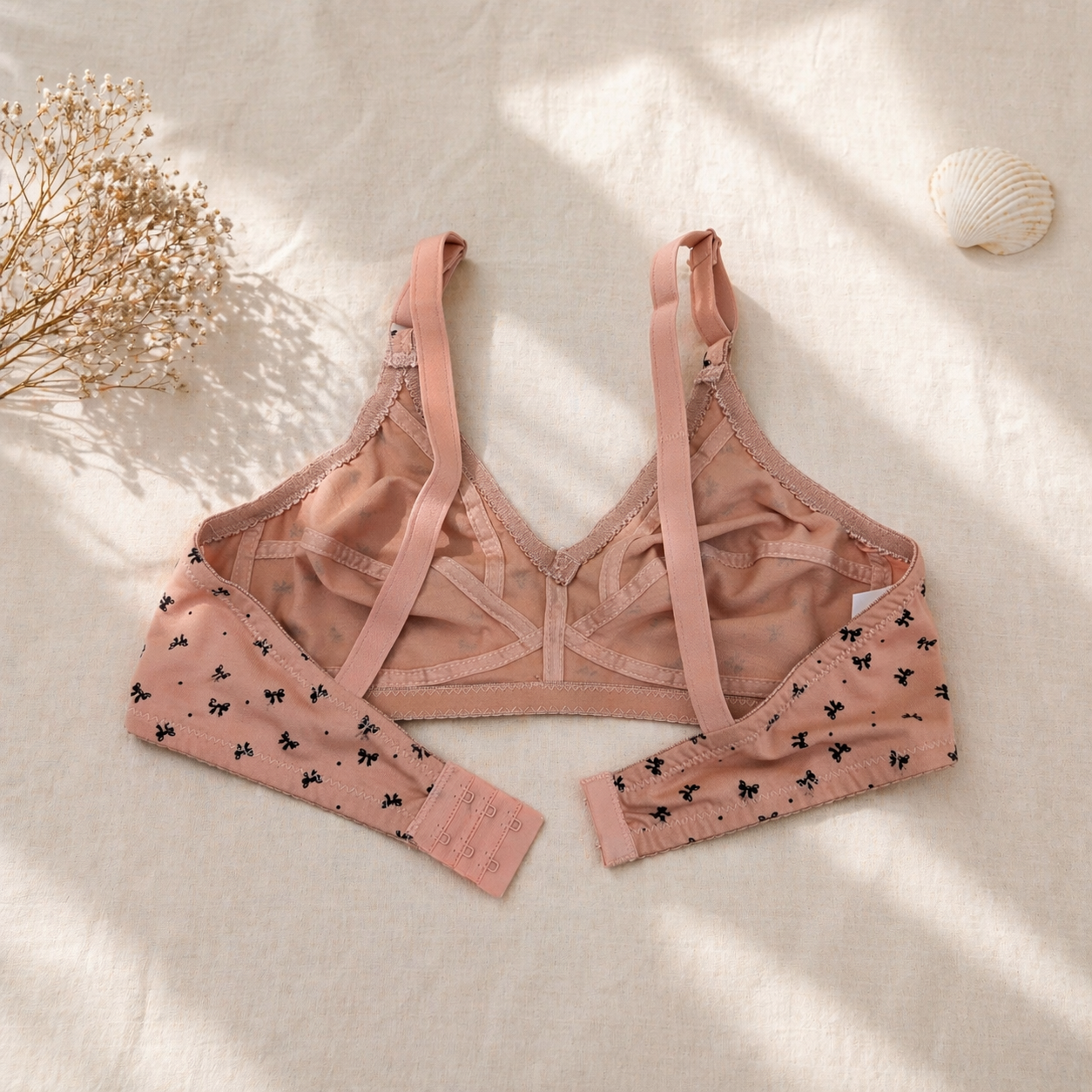 Butterfly Design Very Fine Quailty Daily Wear Jersey Bra — view 3