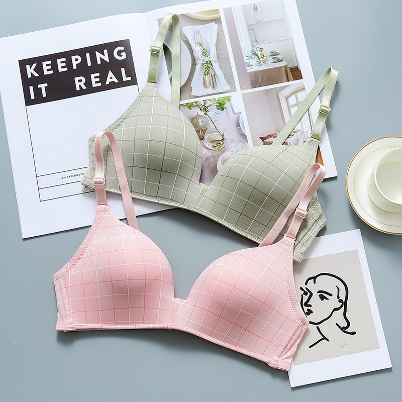 Check Design Very Soft & Smooth Bra & Underwear Set — view 2