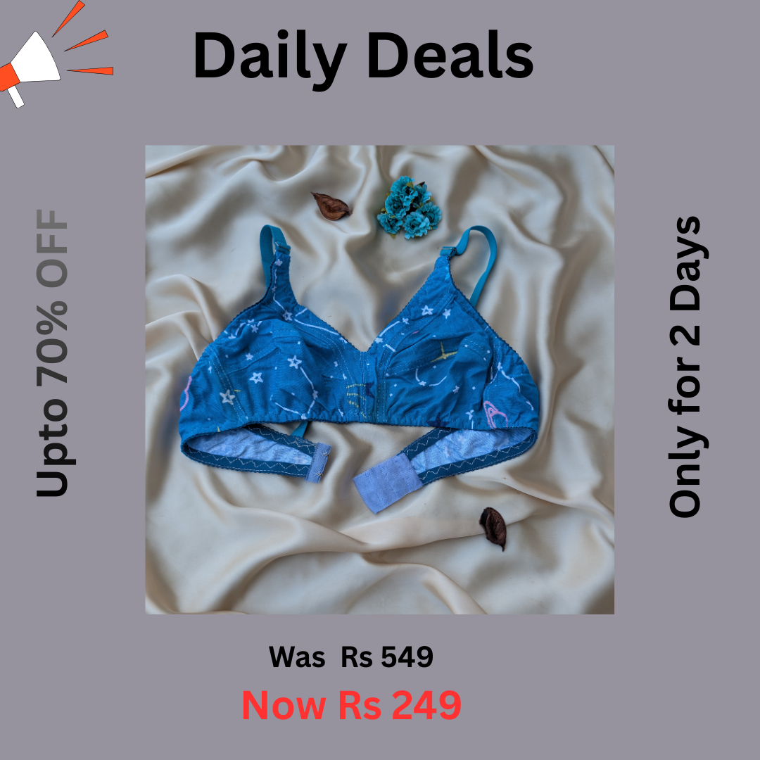 Colorfull Design Mix  Fabric Bra