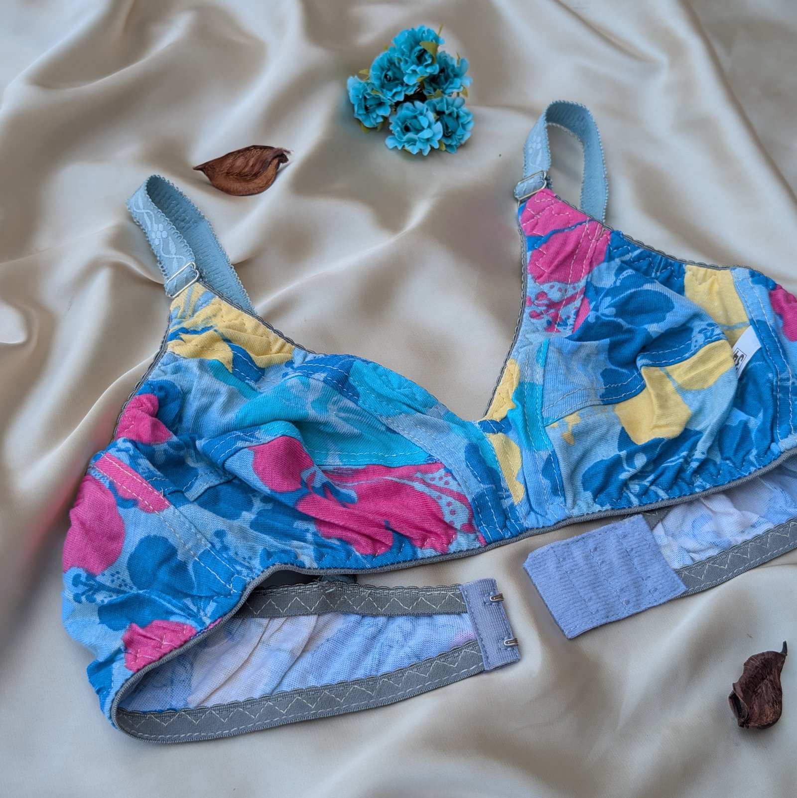 Colorfull Design Mix  Fabric Bra — view 14