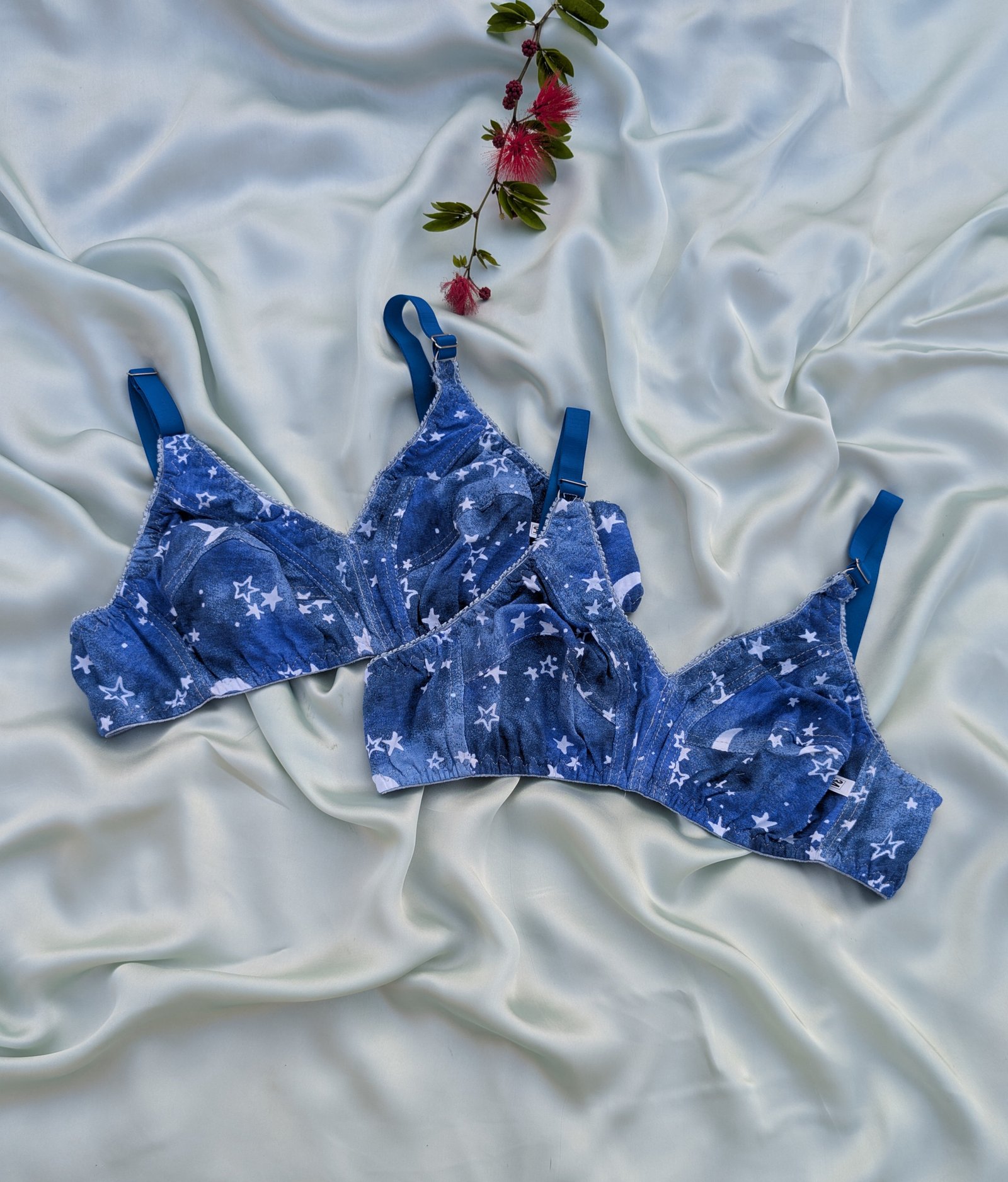 Colorfull Design Mix  Fabric Bra — view 6