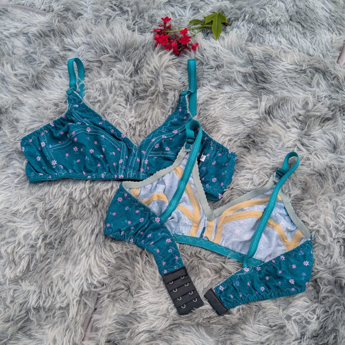 Colorfull Design Mix  Fabric Bra — view 8
