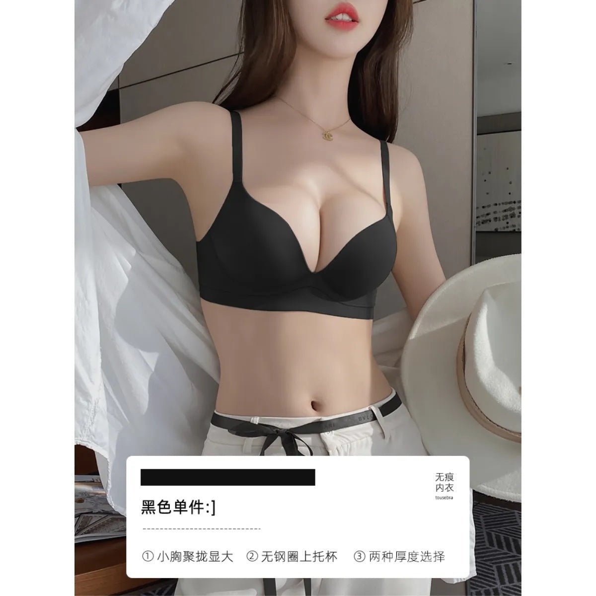 Deep Cleavage Double Padded Very Soft Foamy Daily Wear Bra — view 2