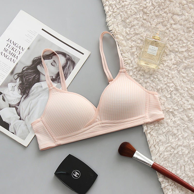 Dotted Cross Type Soft & Smooth Wireless Padded Bra — view 4