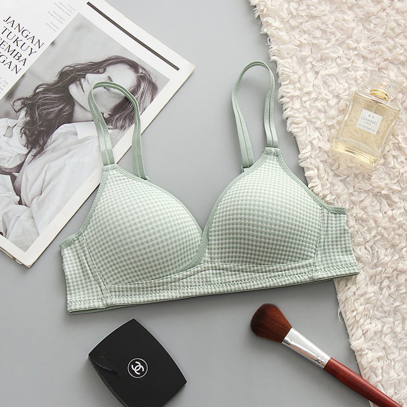 Dotted Cross Type Soft & Smooth Wireless Padded Bra — view 5