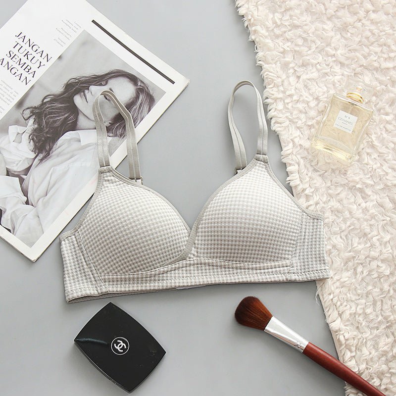 Dotted Cross Type Soft & Smooth Wireless Padded Bra — view 6