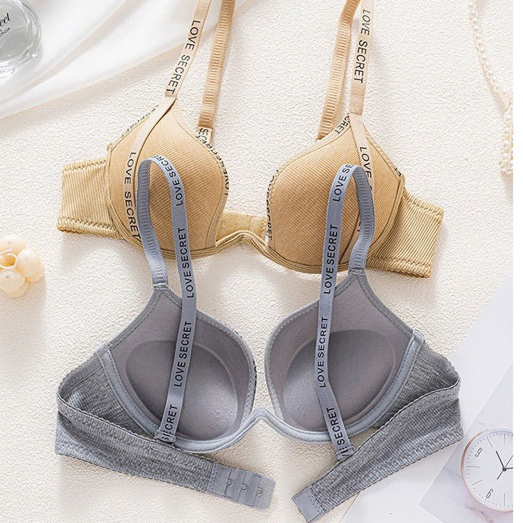 Double Padded Plunge Design Jersey Pushup Bra — view 2