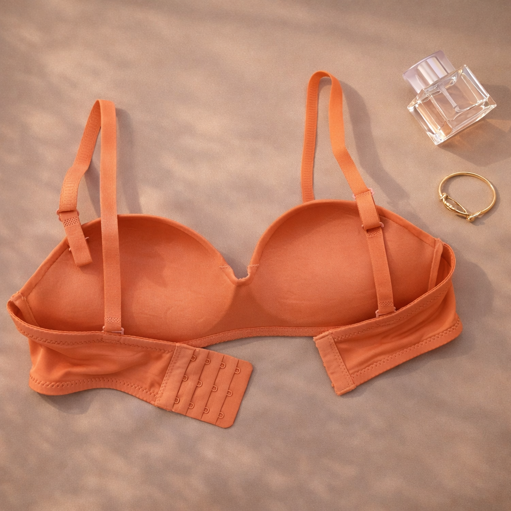 Double Padded Removeable Straps Smooth Pushup  Bra — view 3