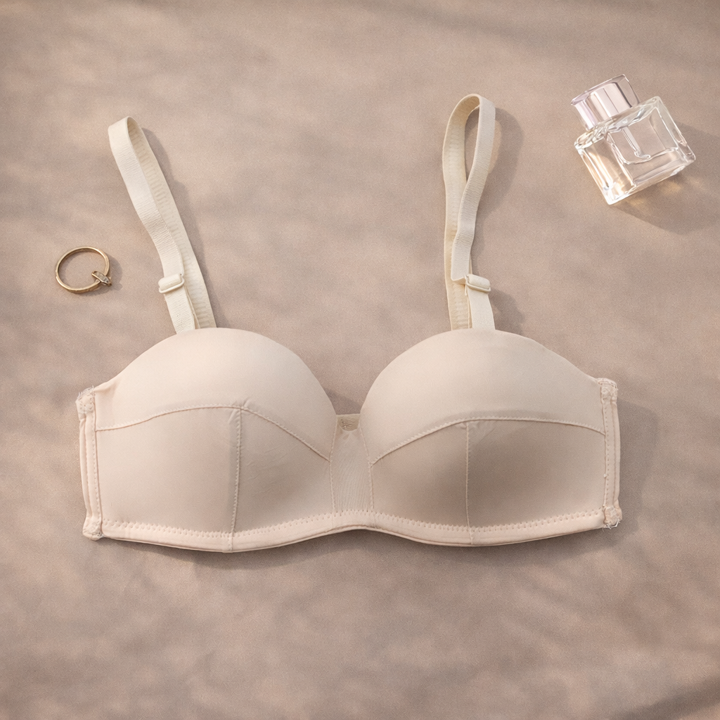 Double Padded Removeable Straps Smooth Pushup  Bra — view 7