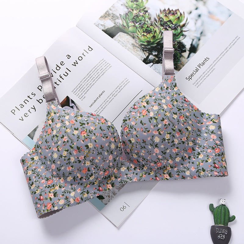 Double Padded Very Soft & Smooth Pushup Flowers Bra — view 2