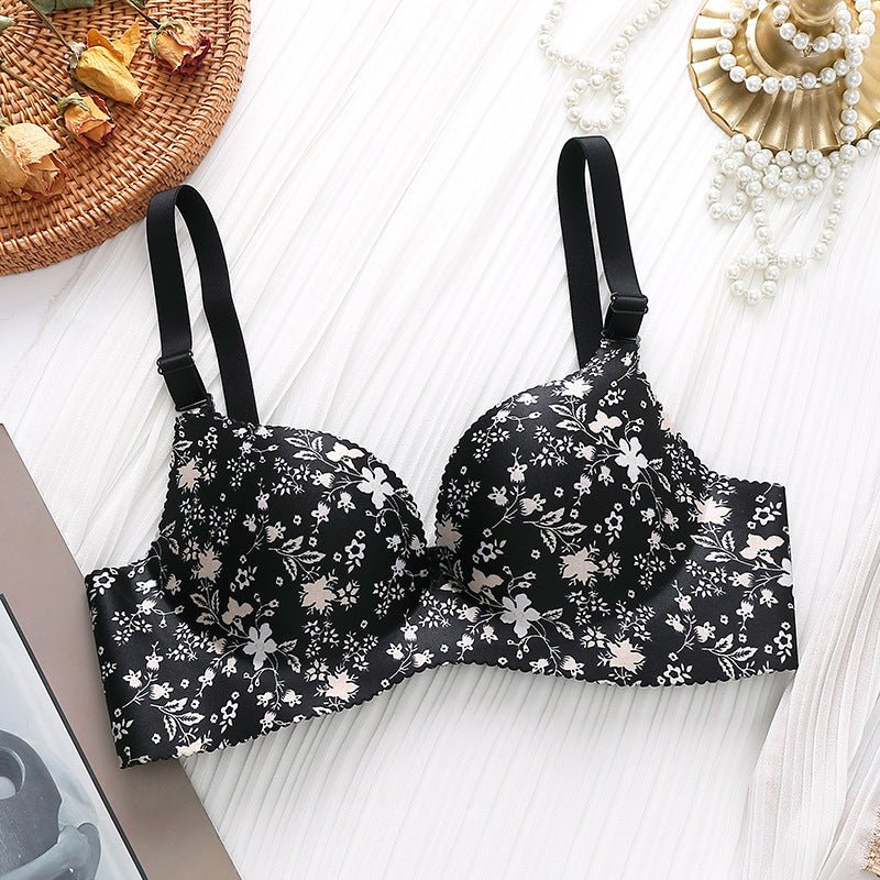 Double Padded Very Soft & Smooth Pushup Flowers Bra — view 4
