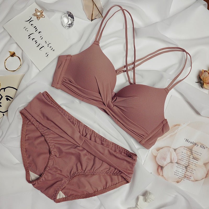 Double Stripped Medium Padded Bra & Panty Set — view 2