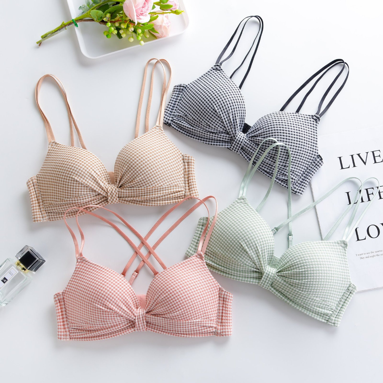 Double Stripped Medium Padded Daily Wear Bra