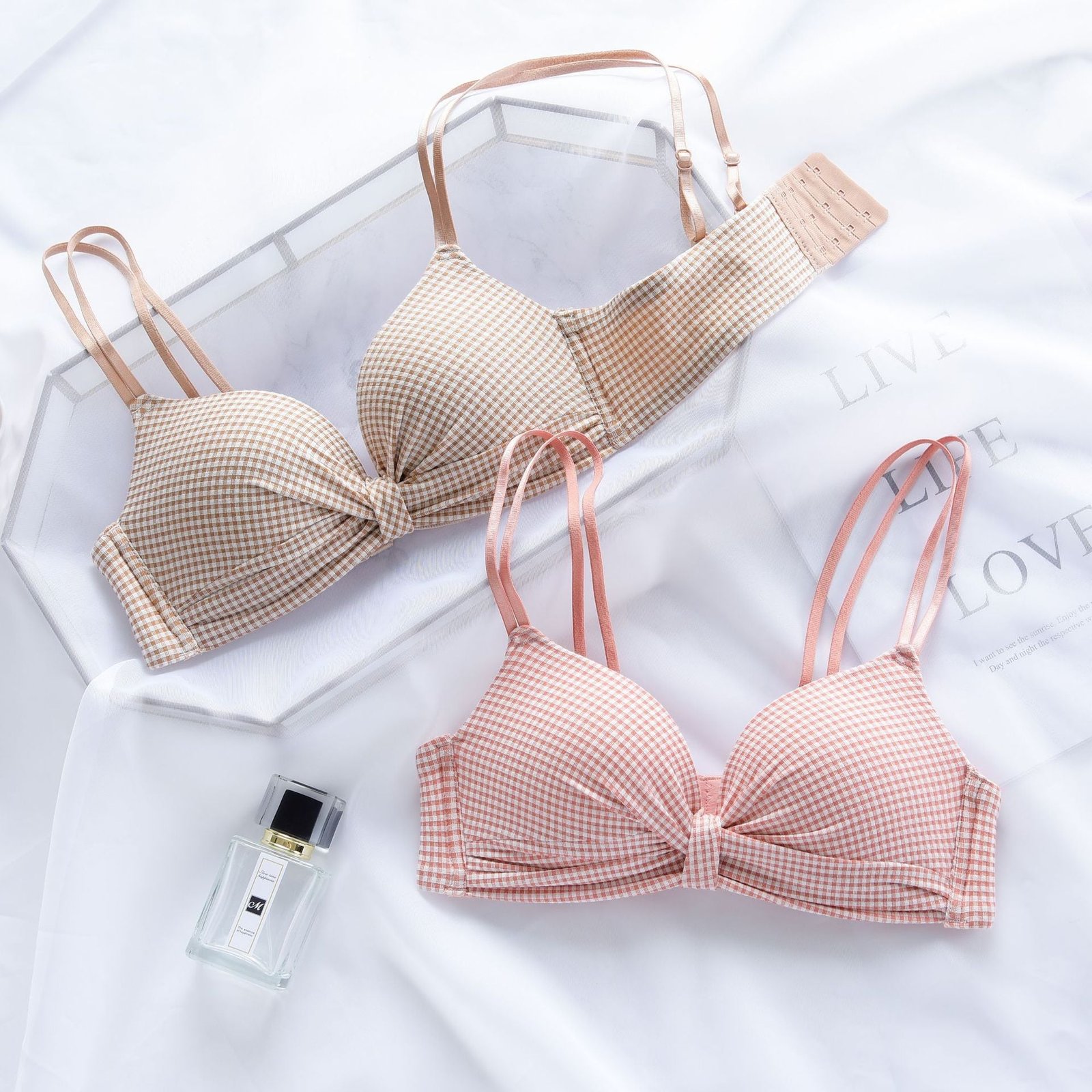 Double Stripped Medium Padded Daily Wear Bra — view 3