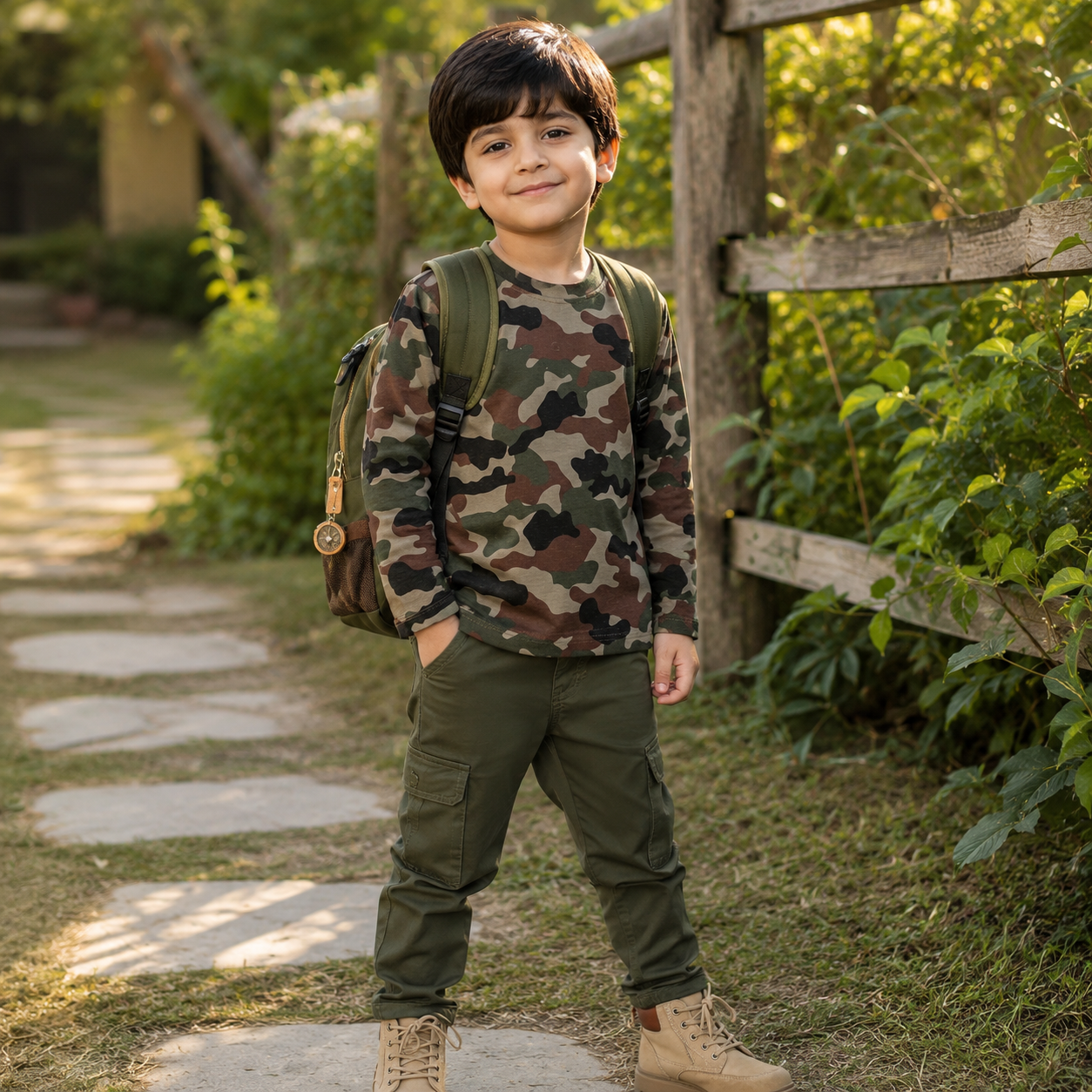 Dreamy Doodles Camo Adventure Boys Full-Sleeve Top — view 2