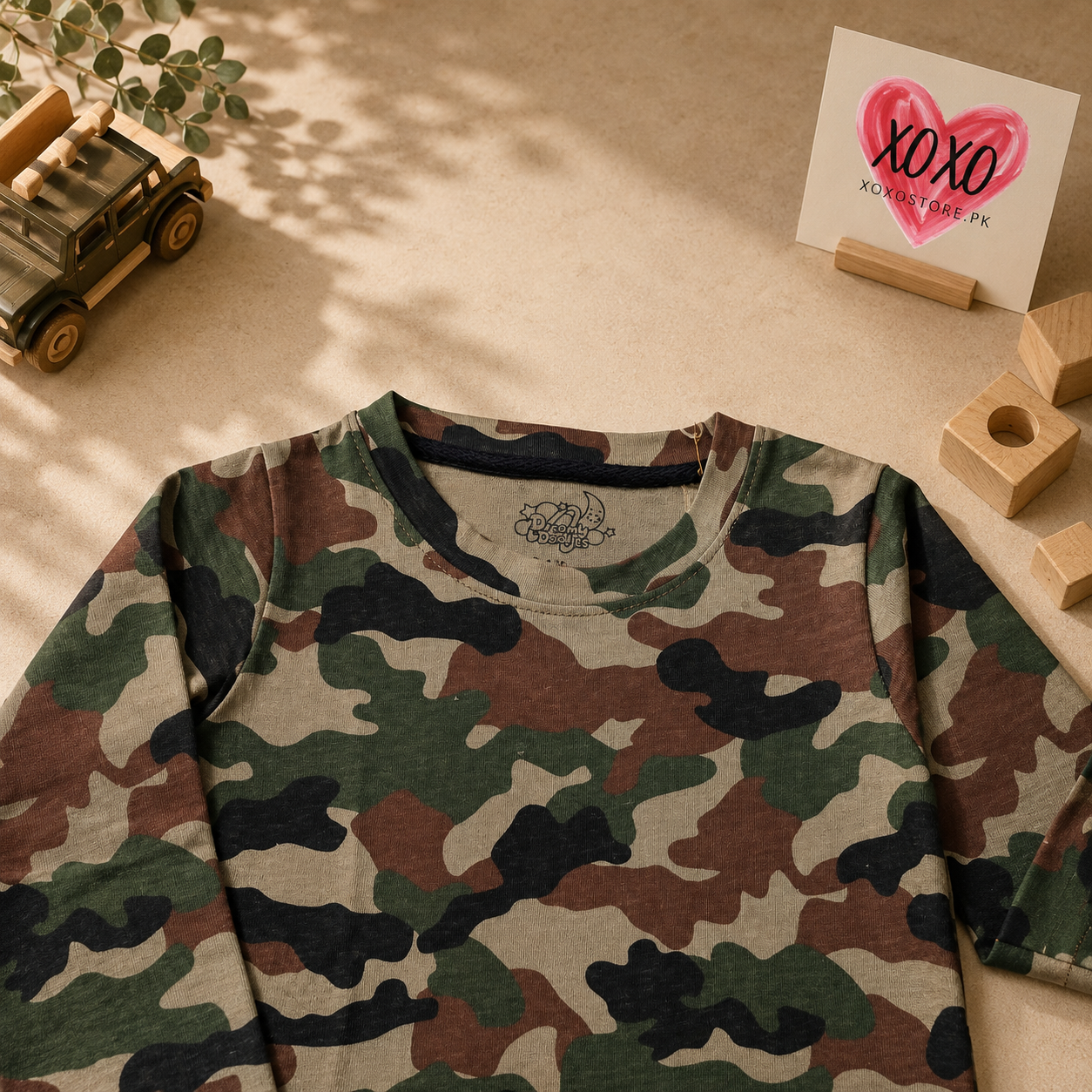 Dreamy Doodles Camo Adventure Boys Full-Sleeve Top — view 4