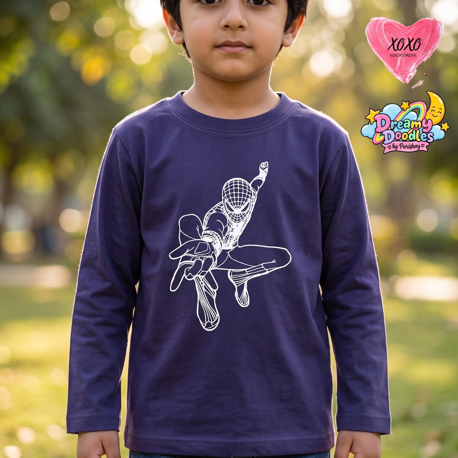 Dreamy Doodles Skater Boy Full-Sleeve Cotton Top