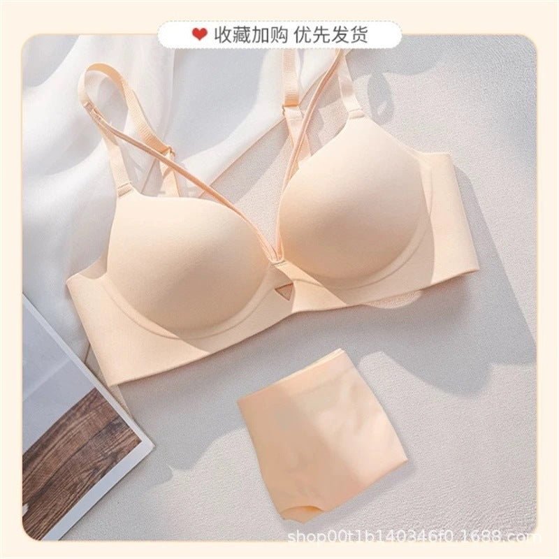 Elastane Foamy Double Padded Front Stripped Bra Set — view 4
