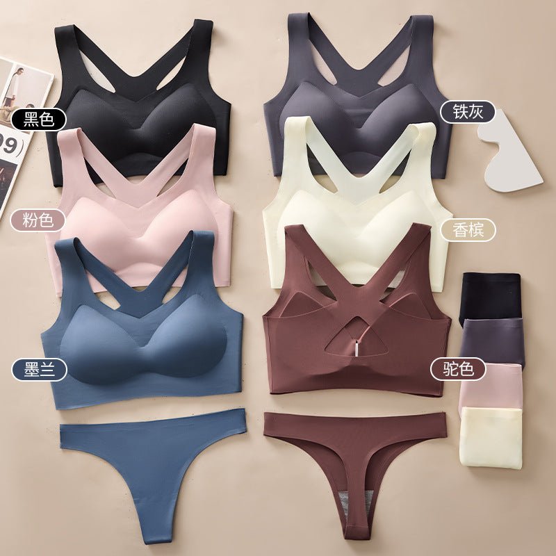 Elastane Soft Bra & Thongs Set — view 2