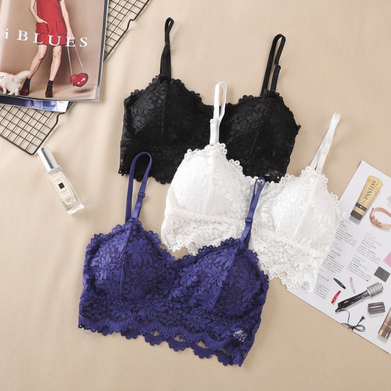 Elegant Flower Bralette With Removeable Pads — view 3