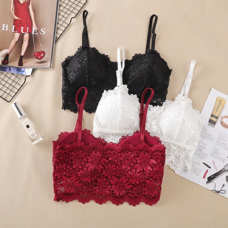 Elegant Flower Bralette With Removeable Pads — view 4