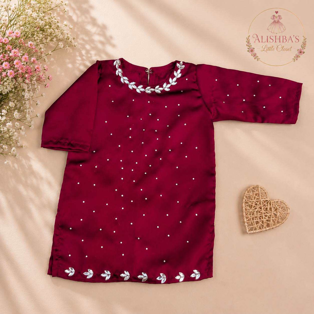 Embellished Shirt with Sharara By Alishba — view 2