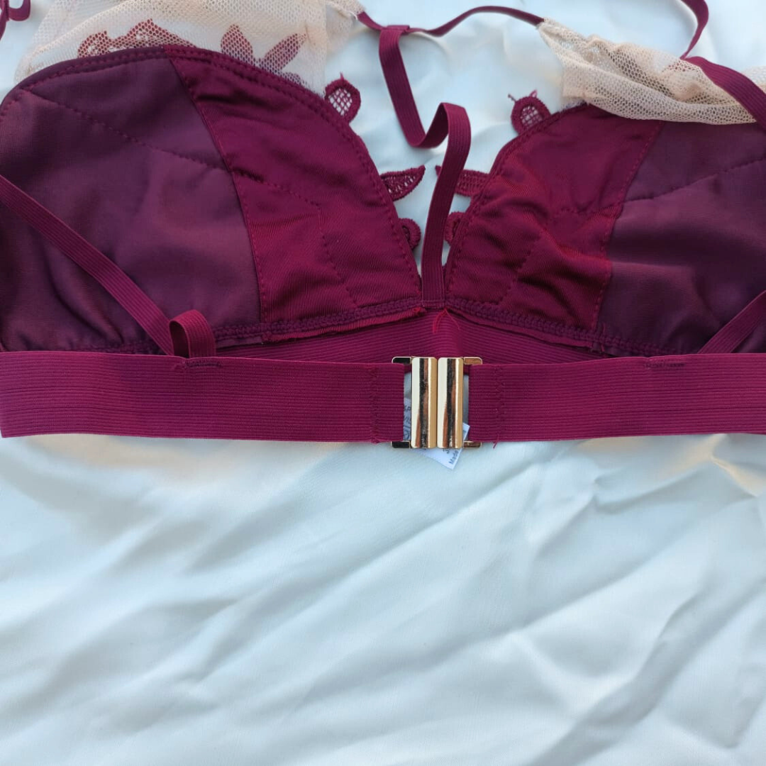 Flower Design Very Elegant  Soft Bra & Underwear Set — view 8