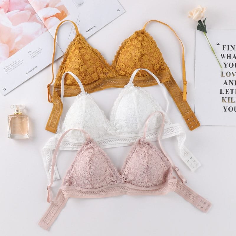 French Style V shape Net Bra — view 2