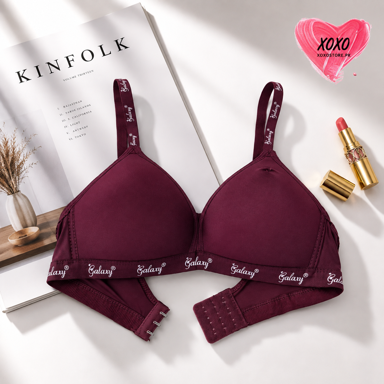 Galaxy Written Very Soft Daily Wear T-Shirt Bra — view 2