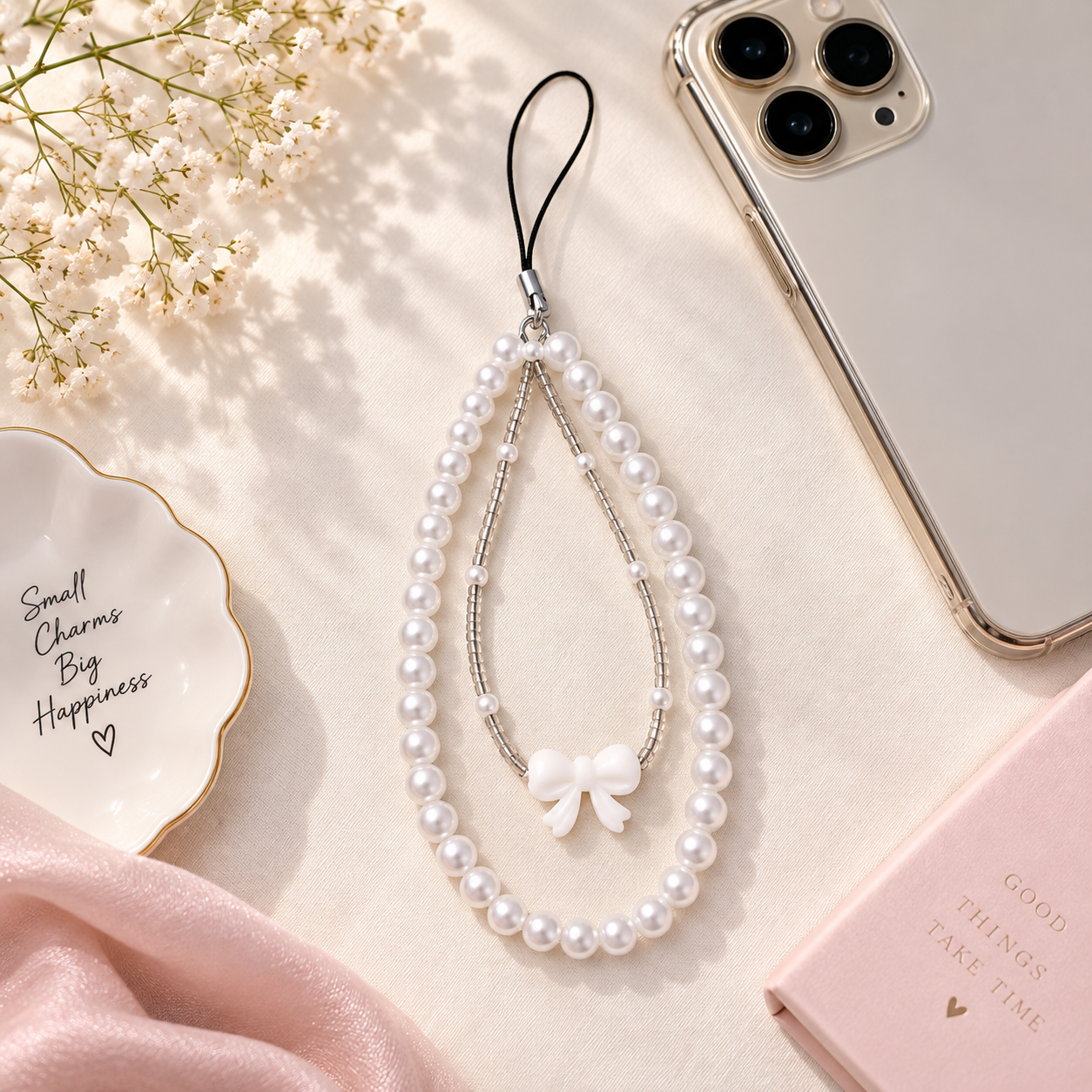 Handmade Beaded Phone Charms By Noor's Collection — view 7