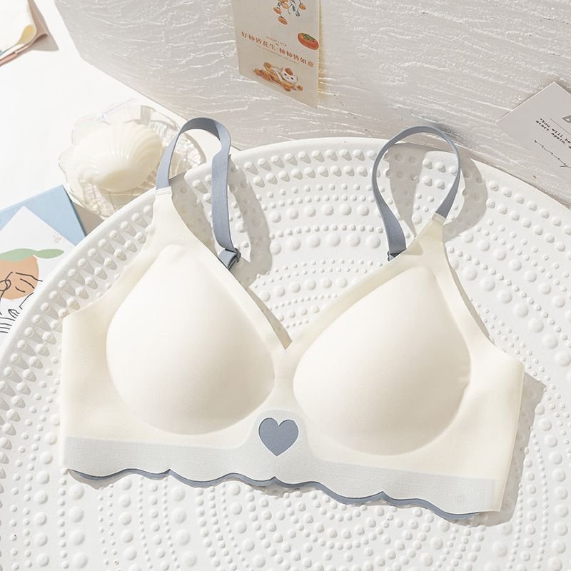 Heart Design Elastane Silicon Type Daily Wear Single Padded Bra With Removeable Pads — view 7