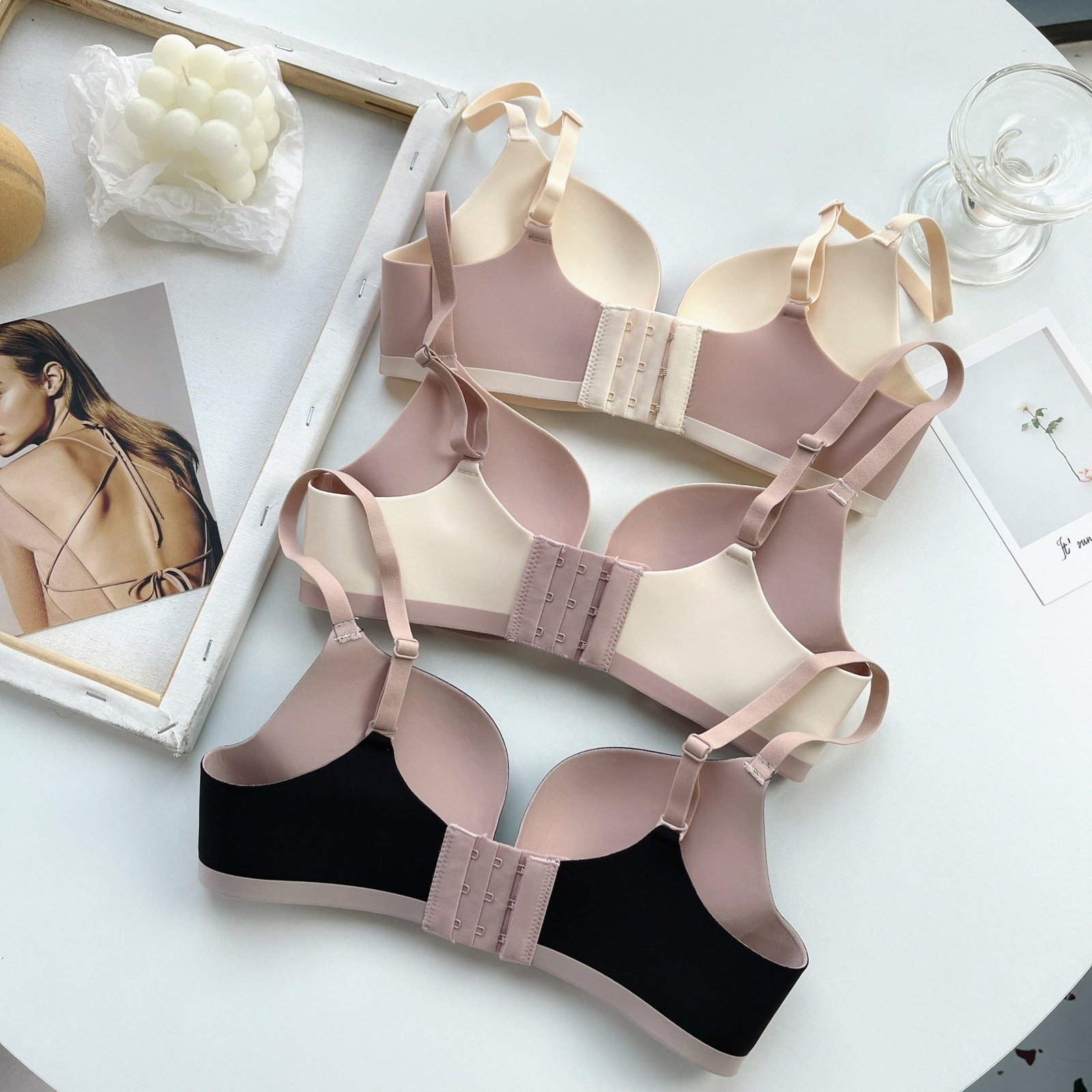 Linning Seamless  Double Padded Soft Bra Set — view 4