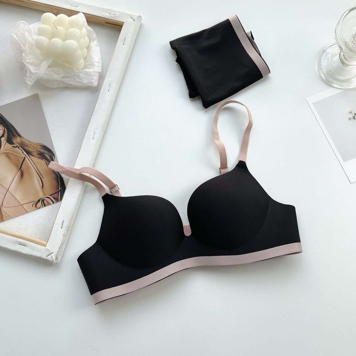 Linning Seamless  Double Padded Soft Bra Set — view 6