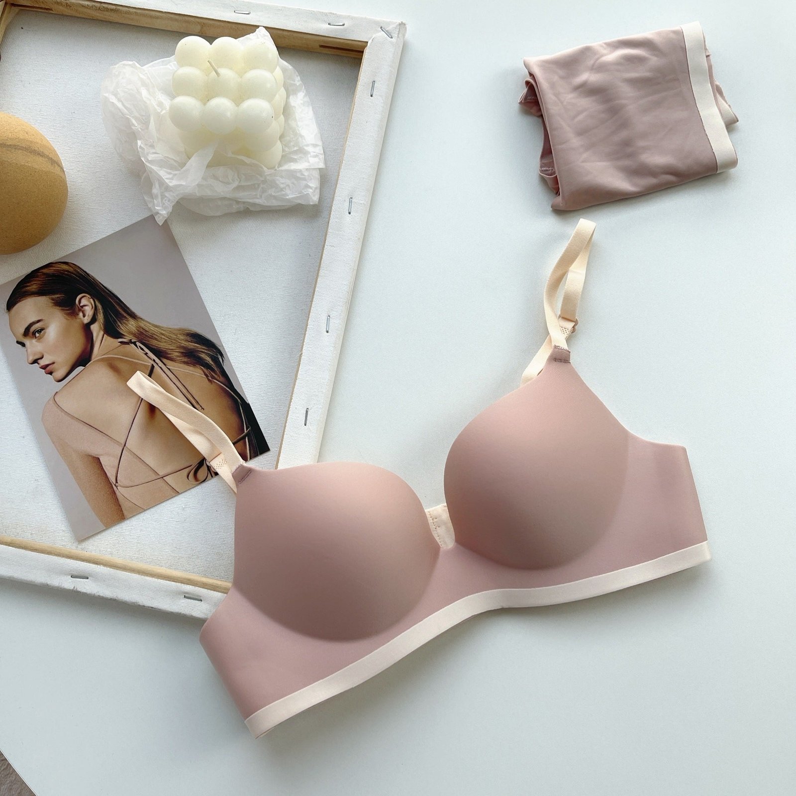 Linning Seamless  Double Padded Soft Bra Set — view 7