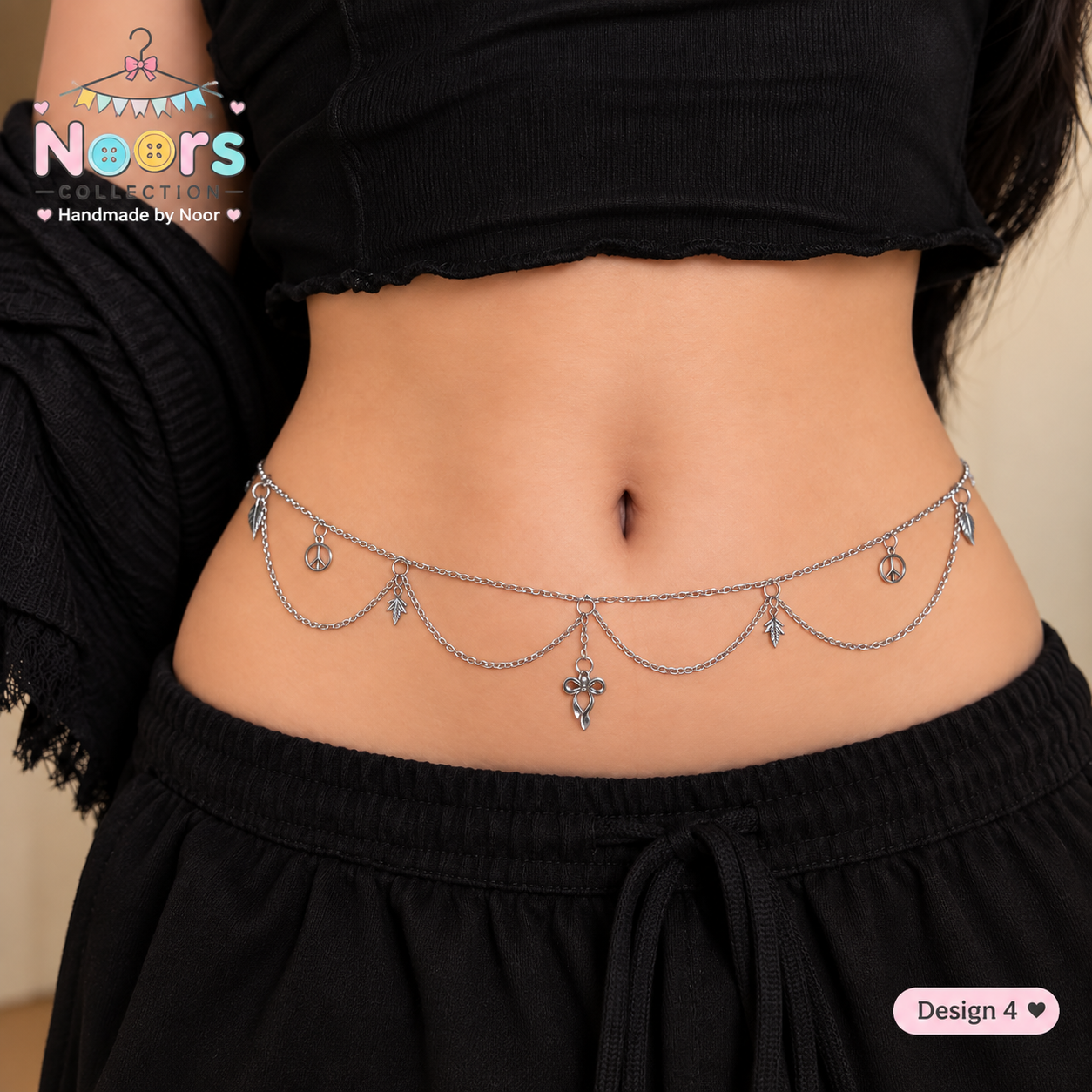 Noor’s Collection Delicate  Waist Chain — view 2