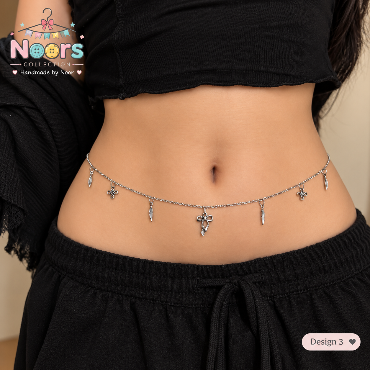 Noor’s Collection Delicate  Waist Chain — view 3