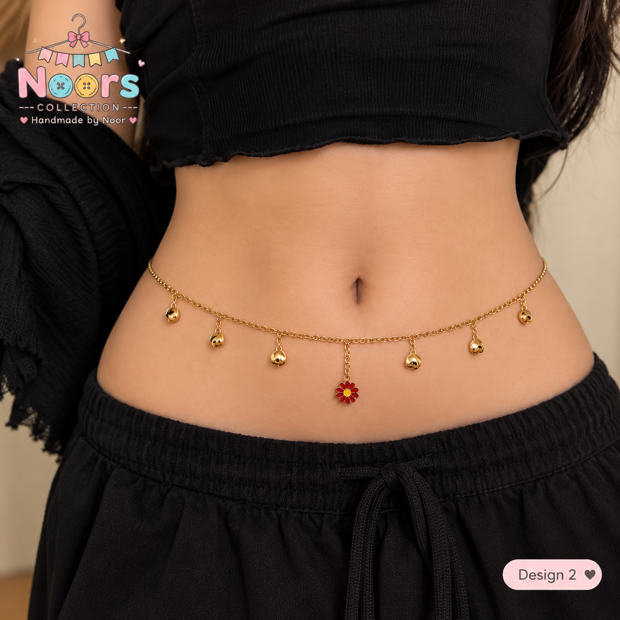 Noor’s Collection Delicate  Waist Chain — view 4