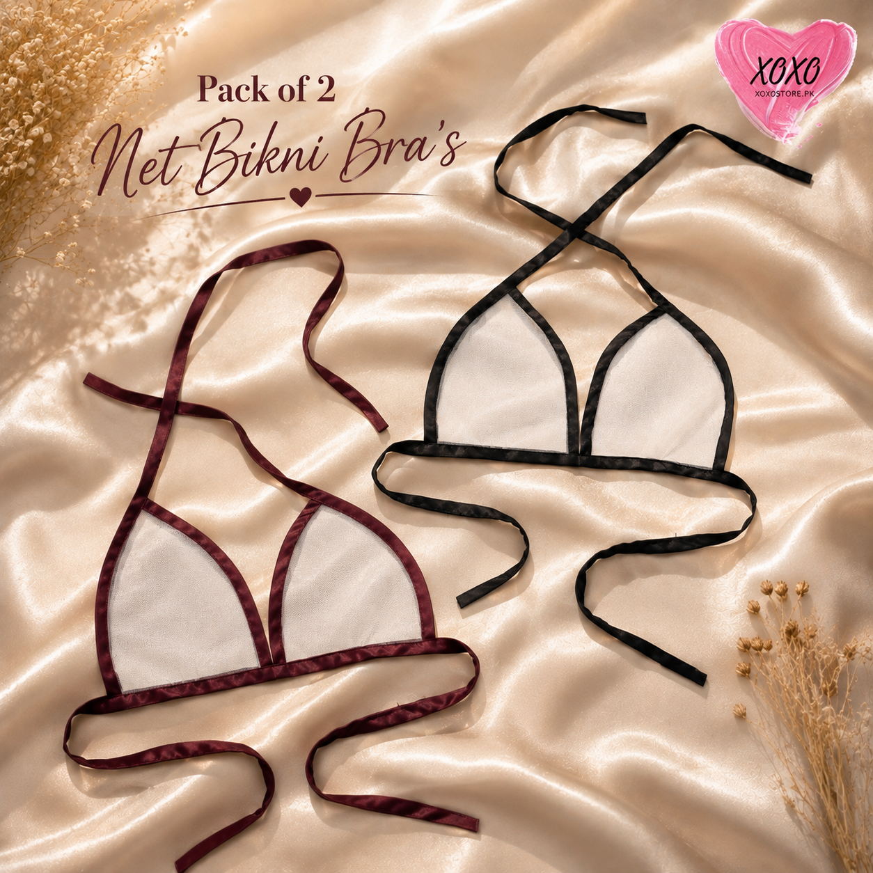 Pack of 2 Net Bikni Bra's — view 2