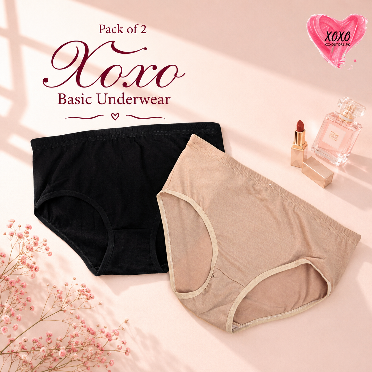 Pack of 2 Xoxo Basic Color Underwear