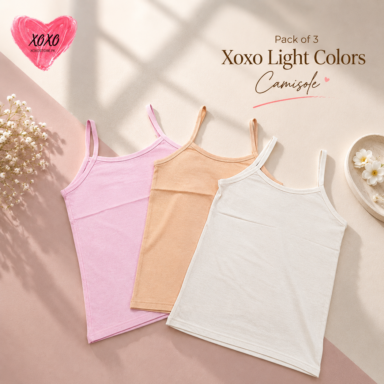 Pack of 3 Basic Essential Camisole
